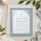 Budget 1st Communion Dusty Blue Silver Invitation