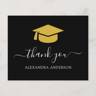Budget 2021 Graduation Thank You Black Gold Flyer