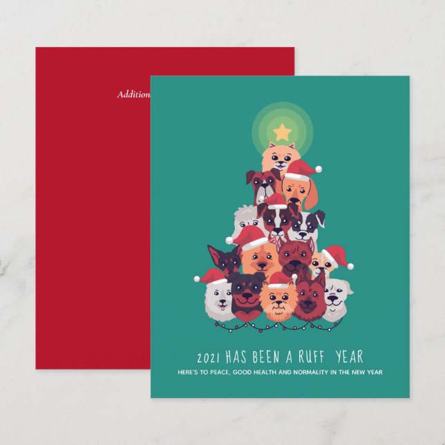 BUDGET 2021 It's been a RUFF Year DOG Christmas (Front/Back)