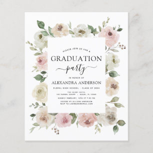 Budget 2022 Dusty Pink Graduation Floral