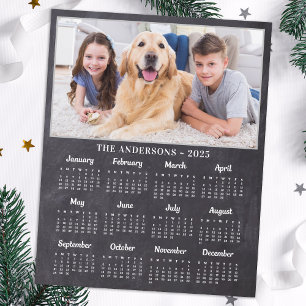 Budget 2023 Rustic Photo 12 Month Calendar Card