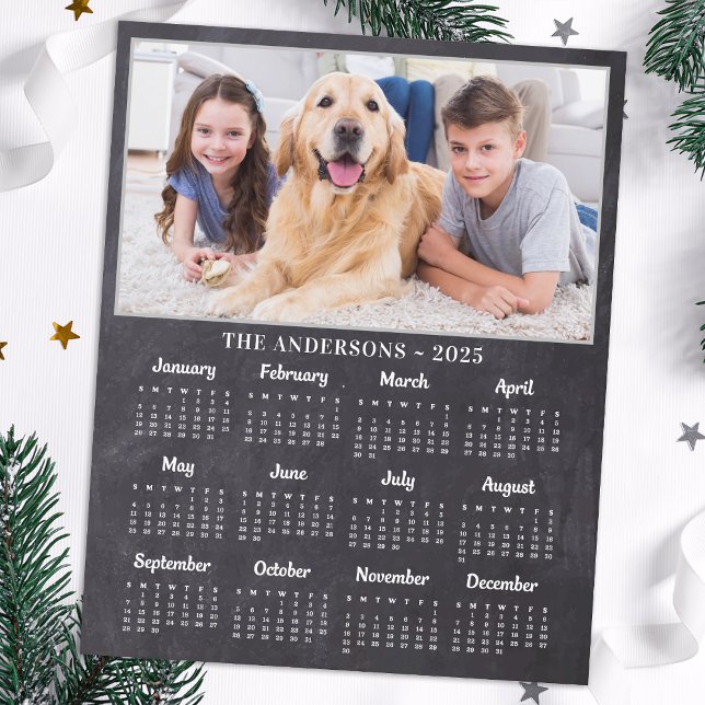 Budget 2023 Rustic Photo 12 Month Calendar Card (Creator Uploaded)