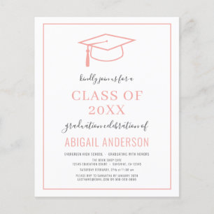 Budget 2023 Simple Grad Photo Pink Invitation Flyer