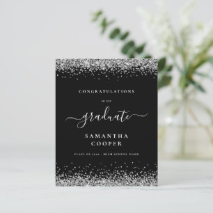 Budget 2024 Grad Silver Glitter Black Announcement