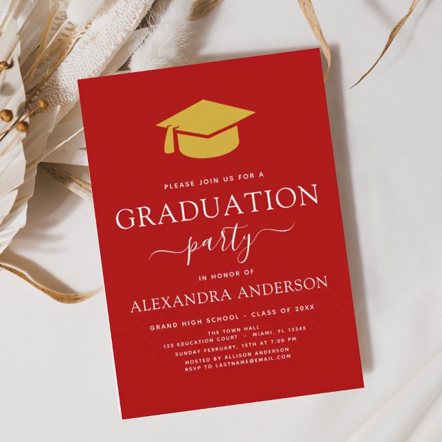Budget 2024 Graduation Party Red Gold (Creator Uploaded)