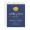Budget 2025 Graduation Navy Blue Gold Invitation