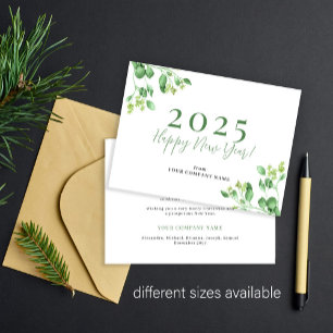 Budget 2025 Happy New Year business holiday Card