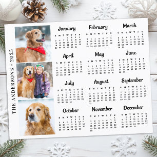 Budget 2026 Custom Dog Pet Photo Calendar Card