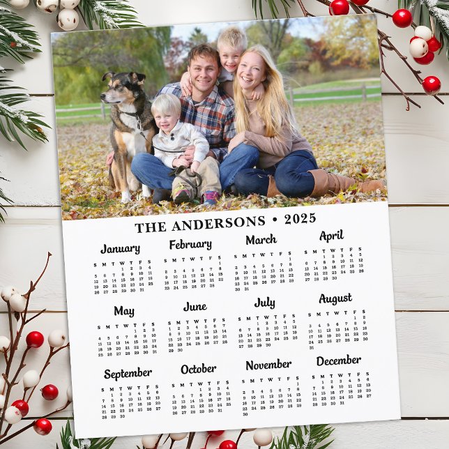 Budget 2026 Custom Photo Calendar Card 12 Month  (Creator Uploaded)