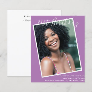 BUDGET 21st Birthday Invite PHOTO Keepsake