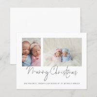 Budget 2 Photo Collage Baby Twins First Christmas