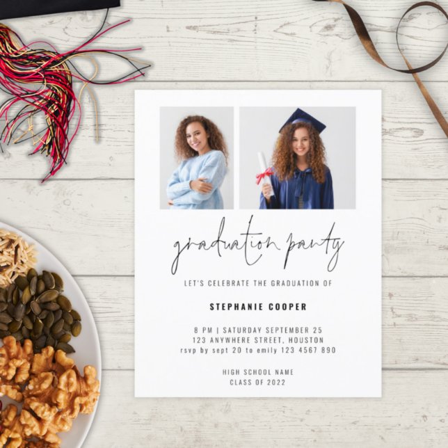 Budget 2 Photo Script 2022 Graduation Party Invite (Creator Uploaded)