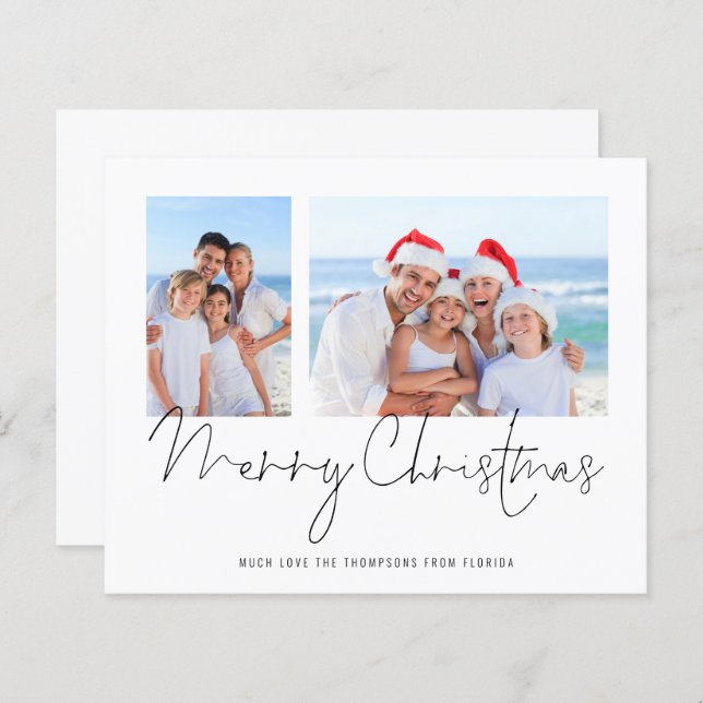 Budget 2 Photo Script Merry Christmas Florida (Front/Back)