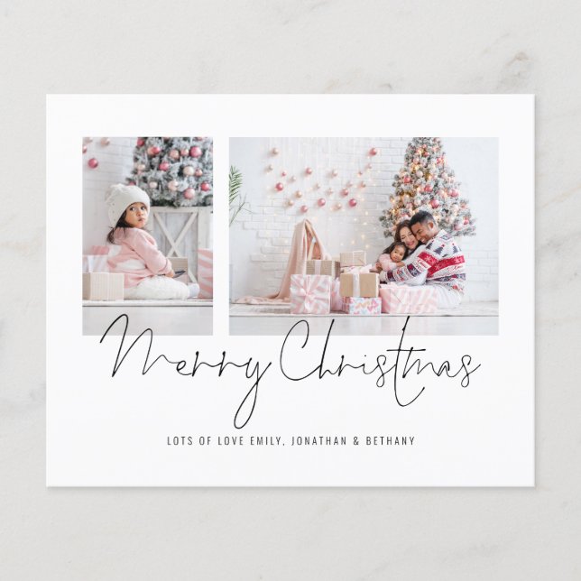 Budget 2 Photos 2026 Calendar Merry Christmas (Front)