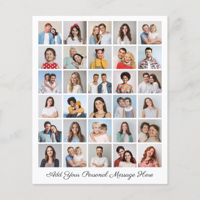 Budget 30 Photo Collage Add Your Greeting  Flyer (Front)