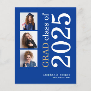 Budget 3 photo 2025 Blue Graduation Announcement