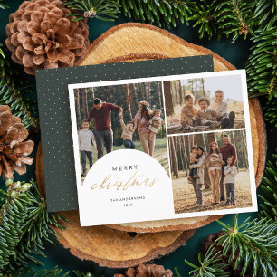 Budget 3 Photo Collage Arch Merry Christmas Photo