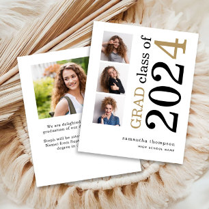 Budget 4 photo Black Gold 2024 Graduation Announce