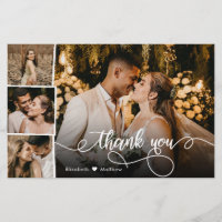 Budget 4 Photo Collage Wedding Thank You Script