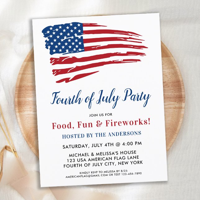 Budget 4th Of July Patriotic Party Invitation (Creator Uploaded)