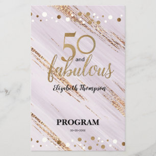 Budget 50 and fabulous fiftieth Birthday Program