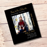 Budget 60th Birthday Black Invitation Flyer<br><div class="desc">Celebrate the big 6-0 in style with this budget friendly 60th Birthday Invitation Flyer! This elegant black and gold design features a photo of your choice on the front with all the details of your special party. Perfect for any budget, this invitation will definitely make a statement and show your...</div>