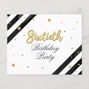 Budget 60th Birthday Gold Glitter Birthday Party
