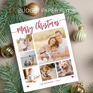 Budget 6 family photo Merry Christmas holiday card
