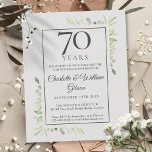 Budget 70th Anniversary Greenery Invitation<br><div class="desc">Featuring delicate watercolor country garden greenery,  this chic anniversary invitation can be personalised with your special 70 years anniversary celebration information. Designed by Thisisnotme©</div>