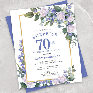 Budget 70th Birthday Surprise Party Invitation