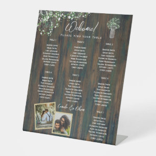 BUDGET 7 Table Rustic Gypsophila PHOTO Seating Pedestal Sign