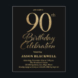 Budget 90th Birthday Celebration Invitation<br><div class="desc">Budget 90th Birthday Party Invitation</div>