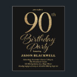 Budget 90th Birthday Party Invitation<br><div class="desc">Budget 90th Birthday Party Invitation</div>