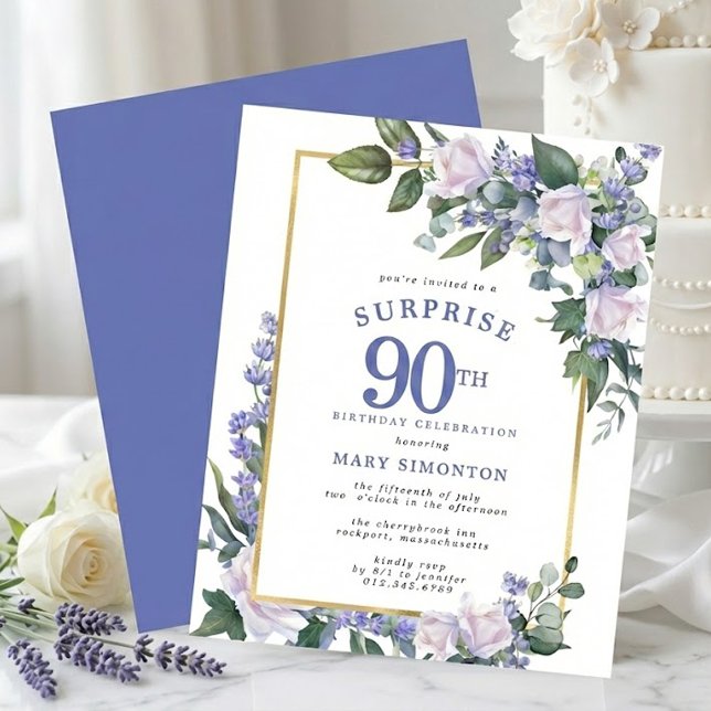 Budget 90th Birthday Surprise Party Invitation (Creator Uploaded)