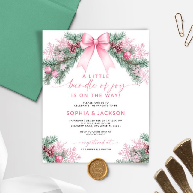 Budget A Little Bundle Of Joy Baby Shower Invite (Creator Uploaded)