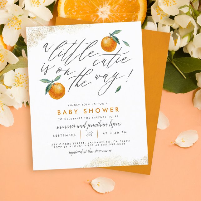 Budget A Little Cutie Orange Neutral Baby Shower (Creator Uploaded)