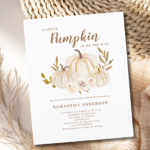 Budget A Little Pumpkin Baby Shower Invitation Flyer