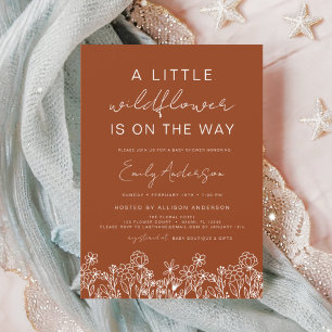 Budget A Little Wildflower Baby Shower Invitation