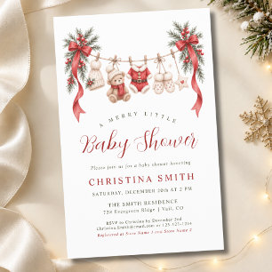 Budget A Merry Little Christmas Baby Shower Flyer