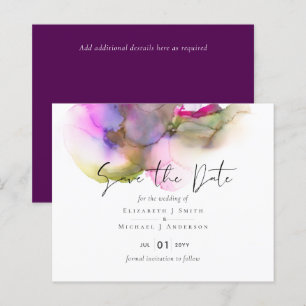 Budget Abstract Rainbow Purple Wedding