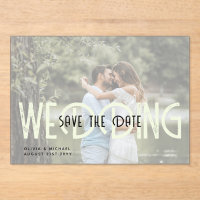 BUDGET Acrylic Wedding Save the Date Opaque Photo
