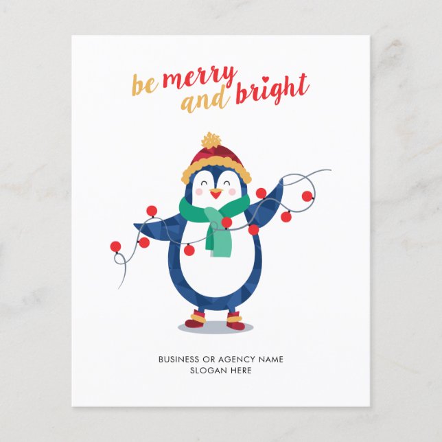 Budget Add Business Logo Company Christmas Holiday (Front)