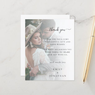 Budget Add Your Own Photo Wedding Thank You