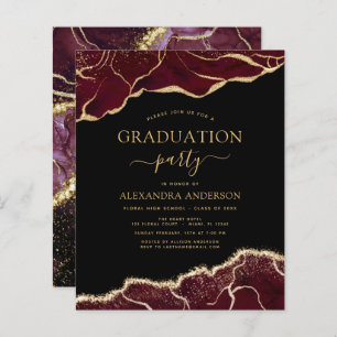 Budget Agate Graduation 2022 Burgundy Gold