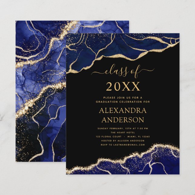 Budget Agate Graduation Class of 2023 Navy Blue (Front/Back)