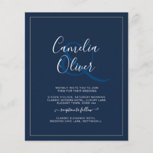 BUDGET All-in-1 Monochrome Ampersand Wedding Flyer