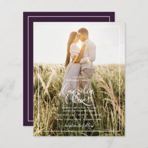 BUDGET All-in-1 PHOTO OVERLAY Plum Purple Wedding