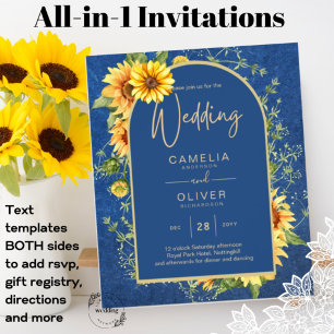 BUDGET All-in-1 Rustic Sunflowers BLUE Wedding