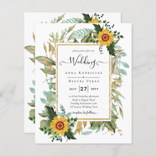 BUDGET All-in-1 Rustic Sunflowers Greenery Wedding