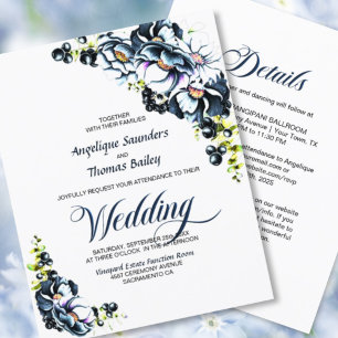 Budget All In One Blue Grey Floral Wedding